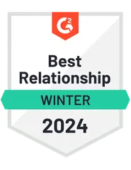 Sectigo listed as best relationship in 2024 G2 Winter
